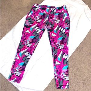 Bright pink gym pants